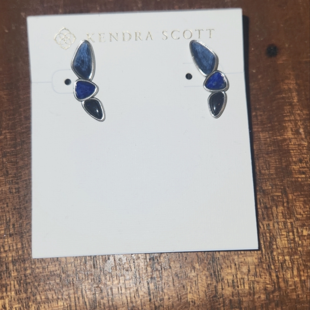 Kendra Scott Blue and Silver Earrings
